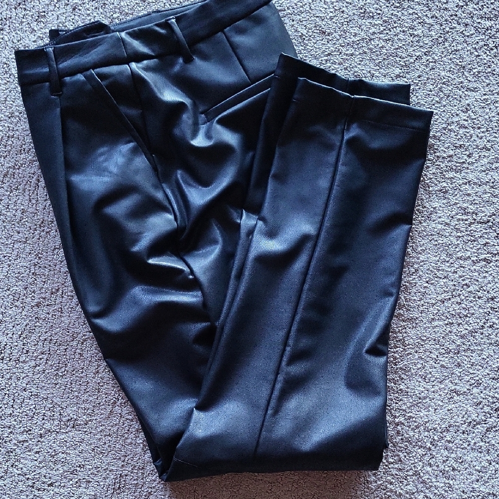 Faux Leather Tall Pants